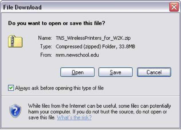 Save Zip File