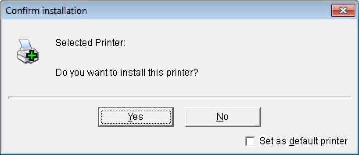 Confirm Printer Installation