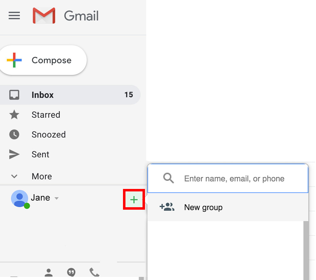 Hangout-Steuerung in Gmail