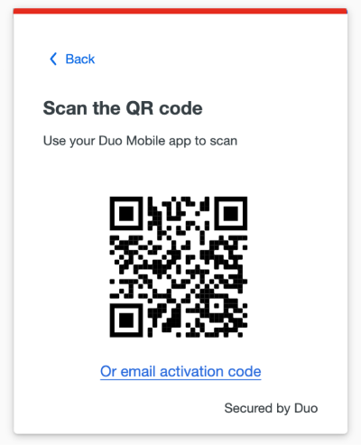 Duo enroll a device by scanning QR code